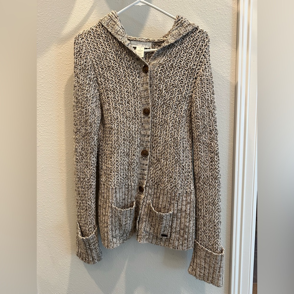 Roxy Brown and Cream Knit Cardigan